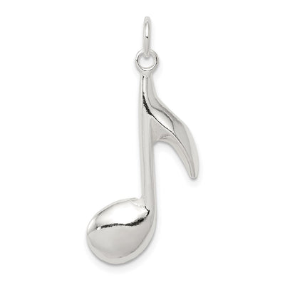 Sterling Silver Music Note Charm, 15 x 10mm