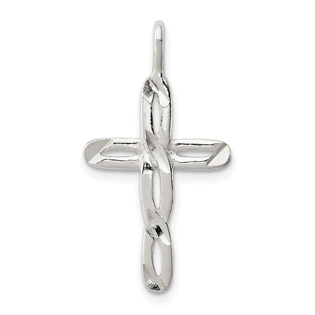 Sterling Silver Cross Pendant, 30 x 16mm