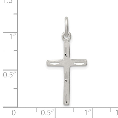 Sterling Silver Cross Charm, 25 x 13mm