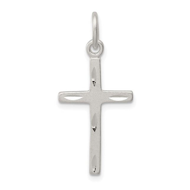 Sterling Silver Cross Charm, 25 x 13mm