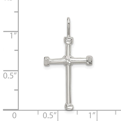 Sterling Silver Cross Charm, 30 x 15mm