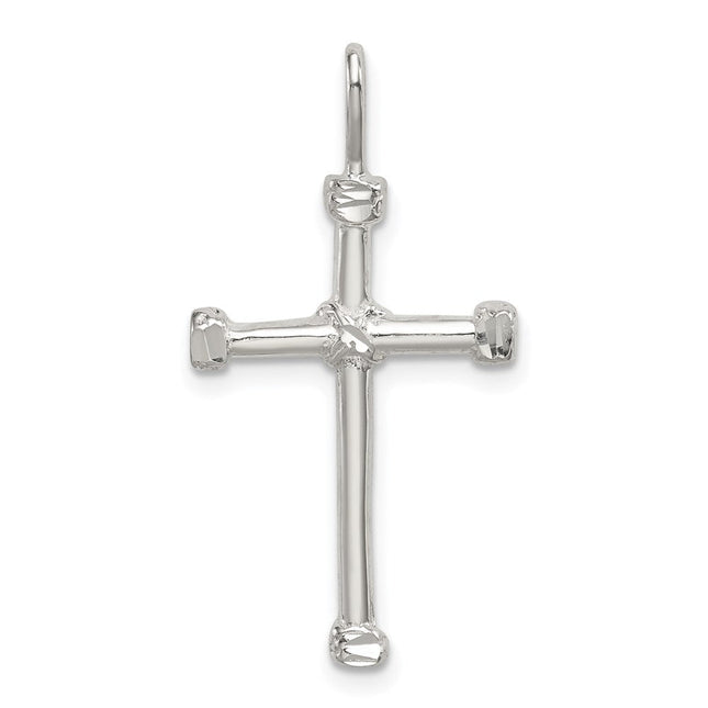 Sterling Silver Cross Charm, 30 x 15mm