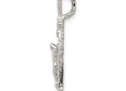Sterling silver crucifix pendant, alternate view