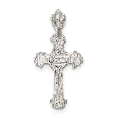 Sterling Silver Inri Crucifix Pendant, 28 x 14mm