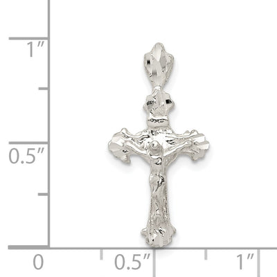 Sterling Silver Inri Crucifix Pendant, 28 x 14mm