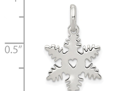 Sterling Silver Snowflake Charm (Style QC198)