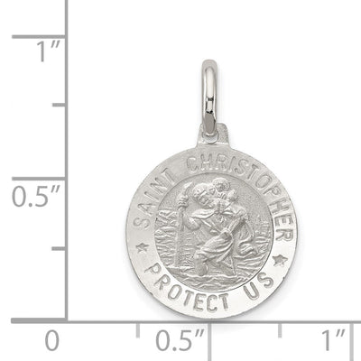 Sterling Silver St. Christopher Medal, 23 x 15mm