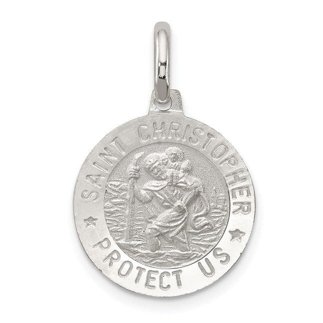 Sterling Silver St. Christopher Medal, 23 x 15mm