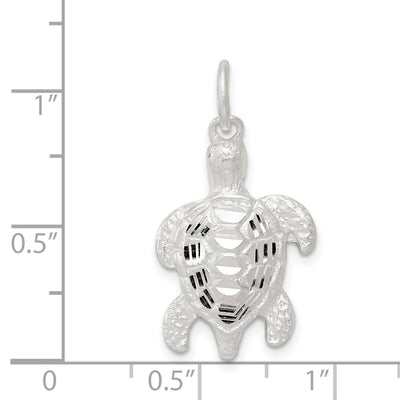 Sterling Silver Turtle Charm, 23 x 16mm