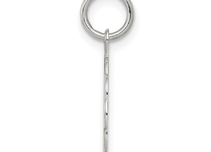 Sterling silver disc charm, alternate view