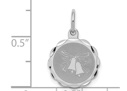 Sterling silver disc charm, another view
