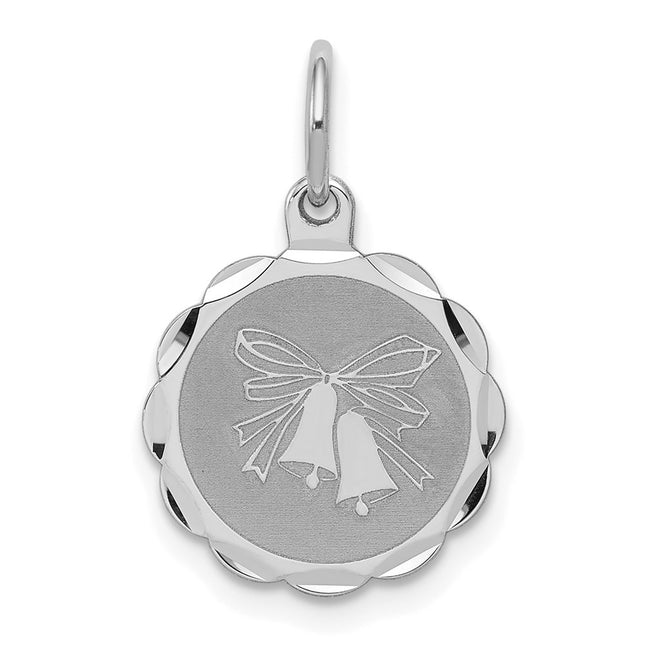 Sterling silver disc charm
