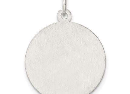 Sterling silver disc charm, further view