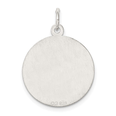 Sterling Silver Rhodium-plated Wedding Bells Disc Charm, 27 x 20mm