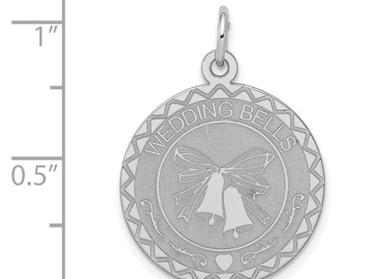 Sterling silver disc charm, another view