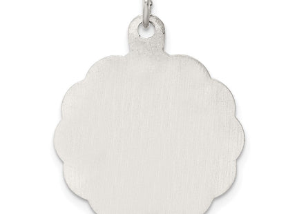 Sterling Silver Rhodium-plated Wedding Bells Disc Charm (Style QC2079)
