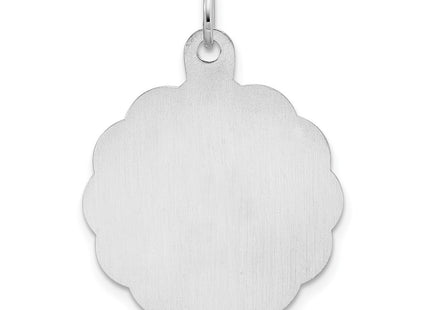 Sterling silver disc charm, another view