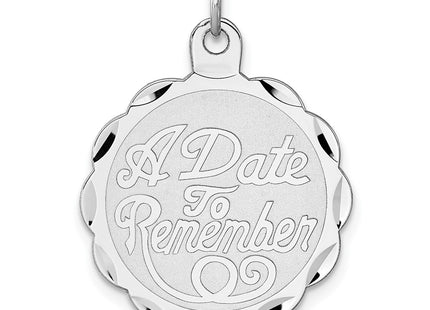 Sterling silver disc charm