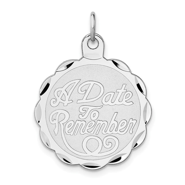 Sterling silver disc charm