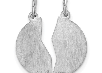 Sterling Silver Rhodium-plated Breakapart Mizpah Charm (Style QC2241)