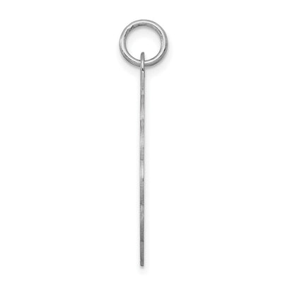 Sterling Silver Rhodium-plated 25th Anniversary Disc Charm, 30 x 23mm