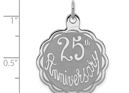 Sterling silver disc charm, another view