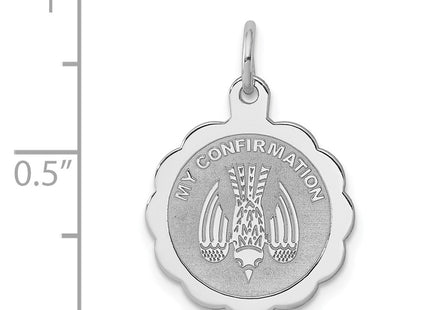 Sterling silver disc charm, another view