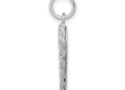 Sterling silver disc charm, alternate view