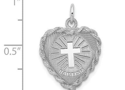 Sterling silver disc charm, another view