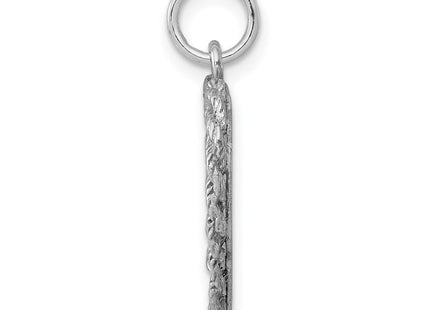 Sterling Silver Rhodium-plated My Confirmation Disc Charm (Style QC2390)