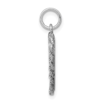 Sterling Silver Rhodium-plated My Confirmation Disc Charm, 19 x 16mm