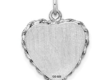 Sterling Silver Rhodium-plated My Confirmation Disc Charm (Style QC2390)