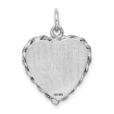 Sterling Silver Rhodium-plated My Confirmation Disc Charm, 19 x 16mm