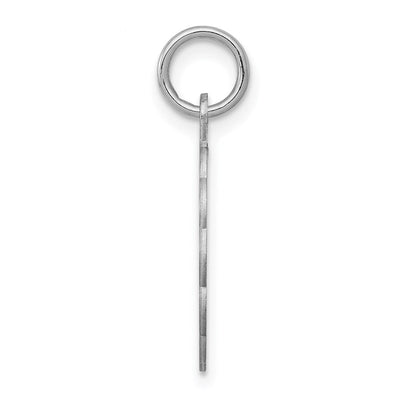 Sterling Silver Rhodium-plated Baptism Disc Charm, 20 x 15mm