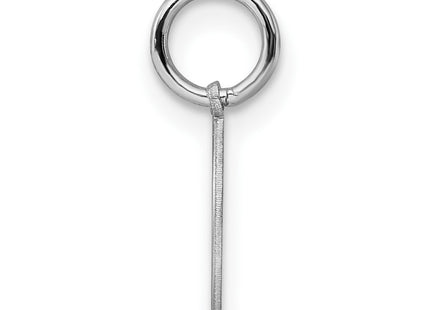 Sterling silver disc charm, alternate view