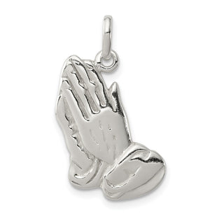 Sterling Silver Praying Hands Charm (Style QC2405)