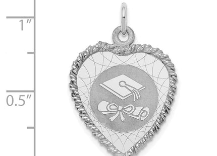 Sterling silver graduation charm, further view