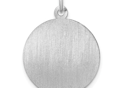 Sterling Silver Rhodium-plated On Graduation Day Disc Charm (Style QC2440)