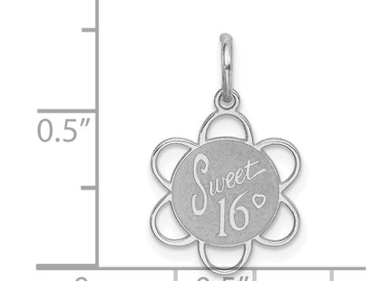 Sterling silver disc charm, further view