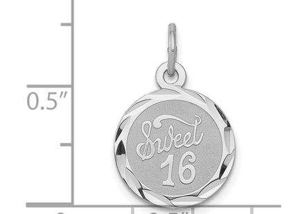 Sterling silver disc charm, further view