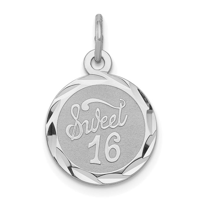 Sterling silver disc charm