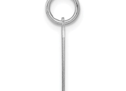 Sterling Silver Rhodium-plated Sweet Sixteen Heart Disc Charm (Style QC2454)