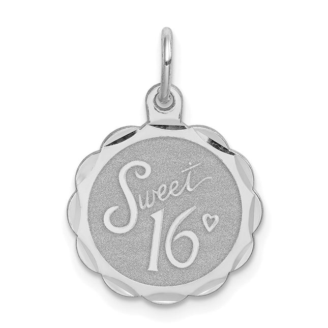 Sterling silver disc charm
