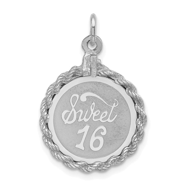 Sterling silver disc charm