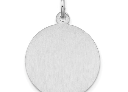 Sterling silver disc charm, another view