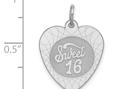 Sterling silver disc charm, further view