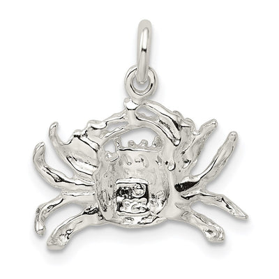 Sterling Silver Crab Charm, 17 x 21mm