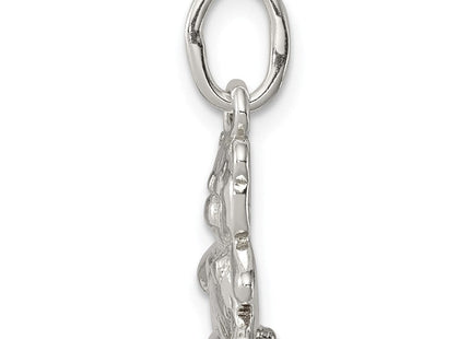 Sterling Silver Teddy Bear Charm (Style QC2543)