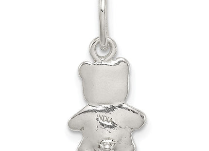 Sterling Silver Teddy Bear Charm (Style QC2543)