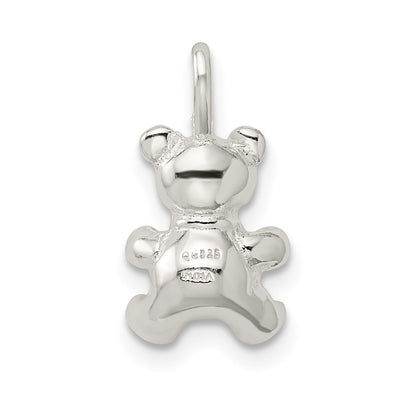 Sterling Silver Teddy Bear Charm, 19 x 10mm
